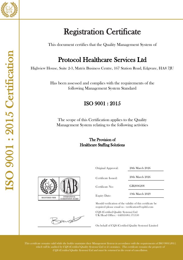 ISO 9001:2015 certificate