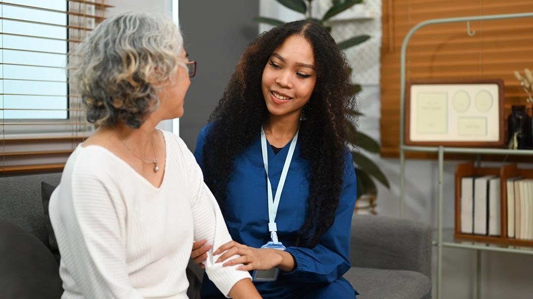 Care Professional providing specialist dementia care at home